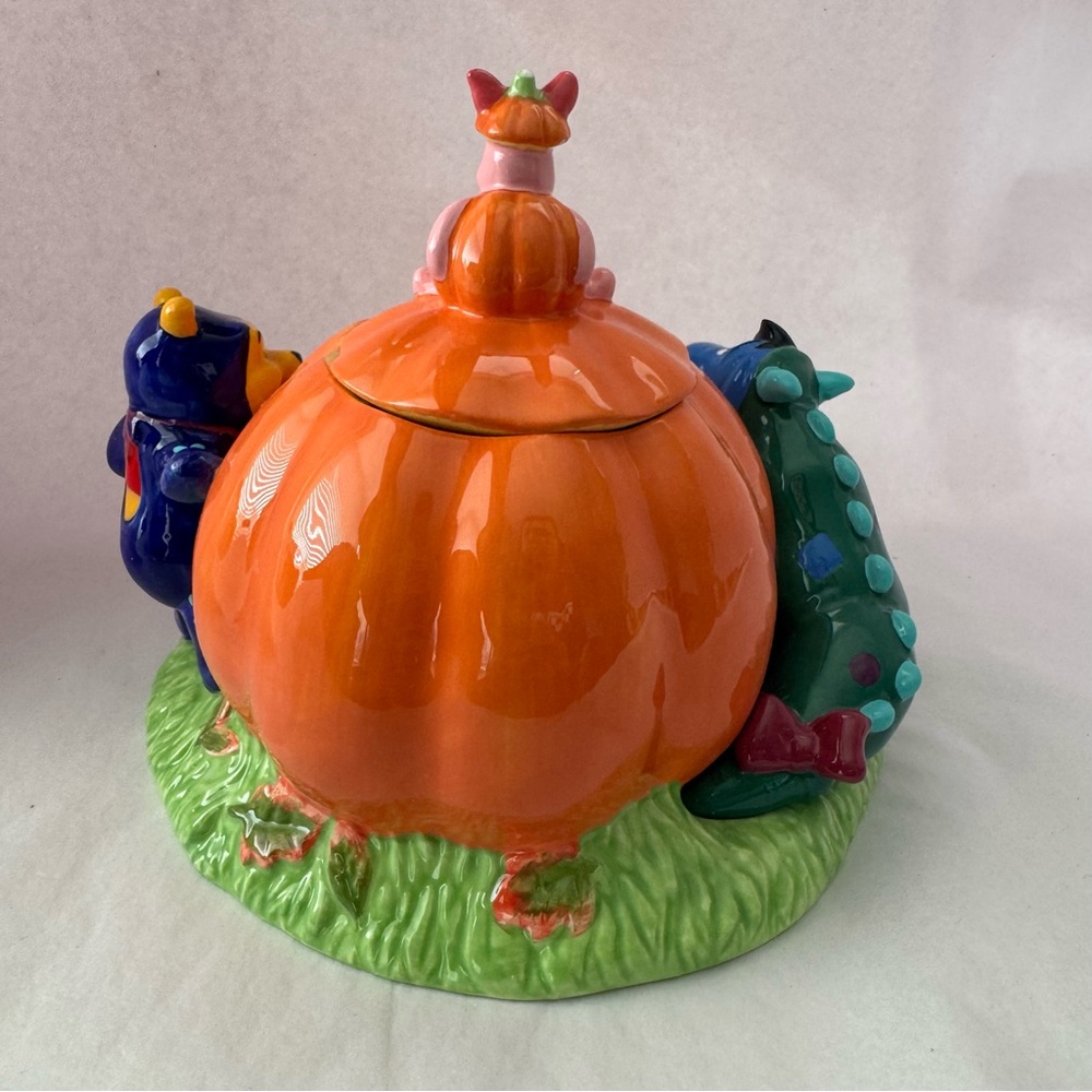 Vintage 1998 Disney Store Halloween Cookie Jar Pooh Piglet Eeyore in Costumes - Picture 4 of 11